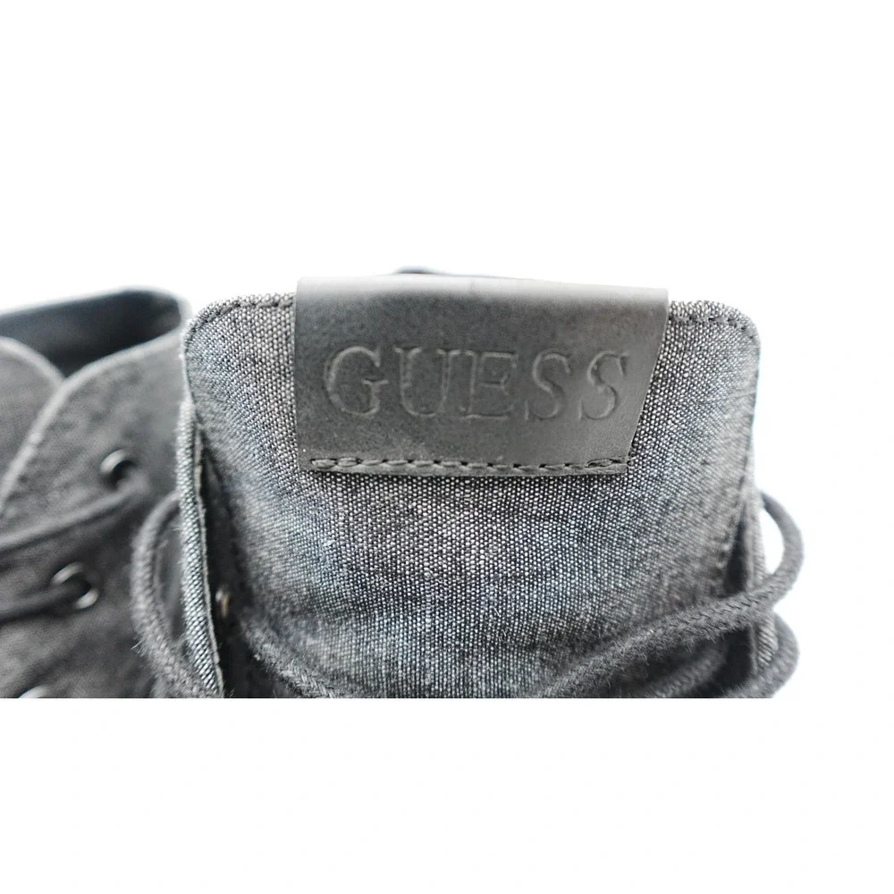 GUESS GREY TEXTURED FABRIC LACE UP CHUKKA DRESS BOOTS MENS SIZE 11